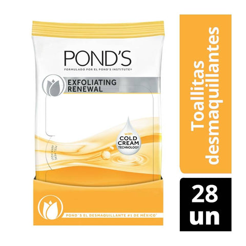 Pond's toallas desmaquillantes exfolianting renewal